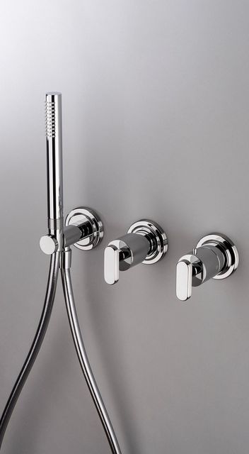 Concealed shower set, chrome