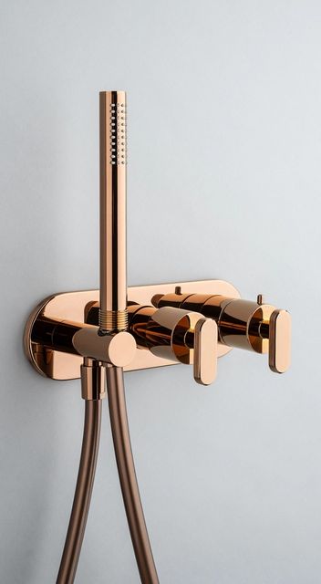 Concealed shower set, rose gold