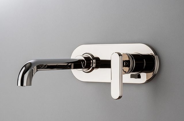 Wall-mounted basin mixer, chrome